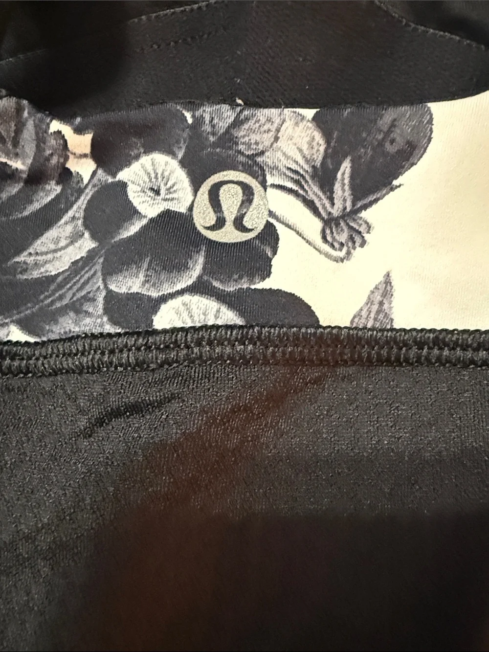 lululemon athletica Black & White Floral Tank Top